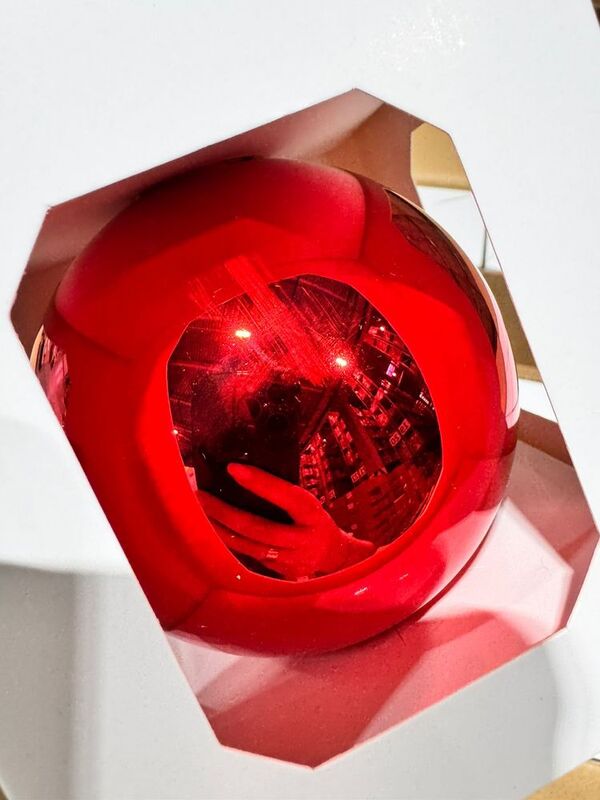 Оформительский шар Finery, 10 см, глянцевый красный арт.17654.50