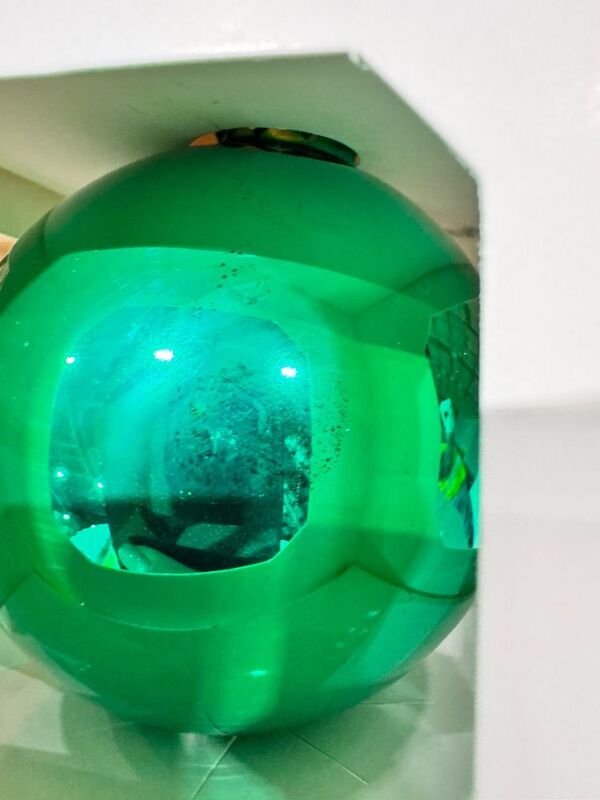 Оформительский шар Finery, 10 см, глянцевый зеленый арт.17654.90