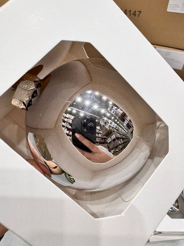 Оформительский шар Finery, 10 см, глянцевый серебристый арт.17654.10