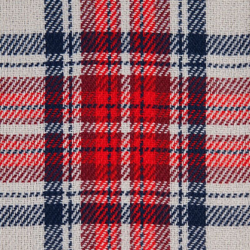 Плед &laquo;Валдай&raquo;, бежевый с красным и синим арт.17852.05