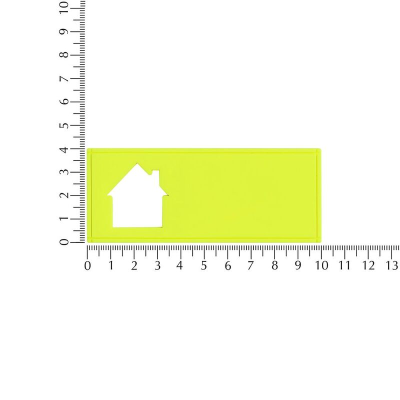 Лейбл из ПВХ с вырубкой &laquo;Дом&raquo;, желтый неон арт.17590.89