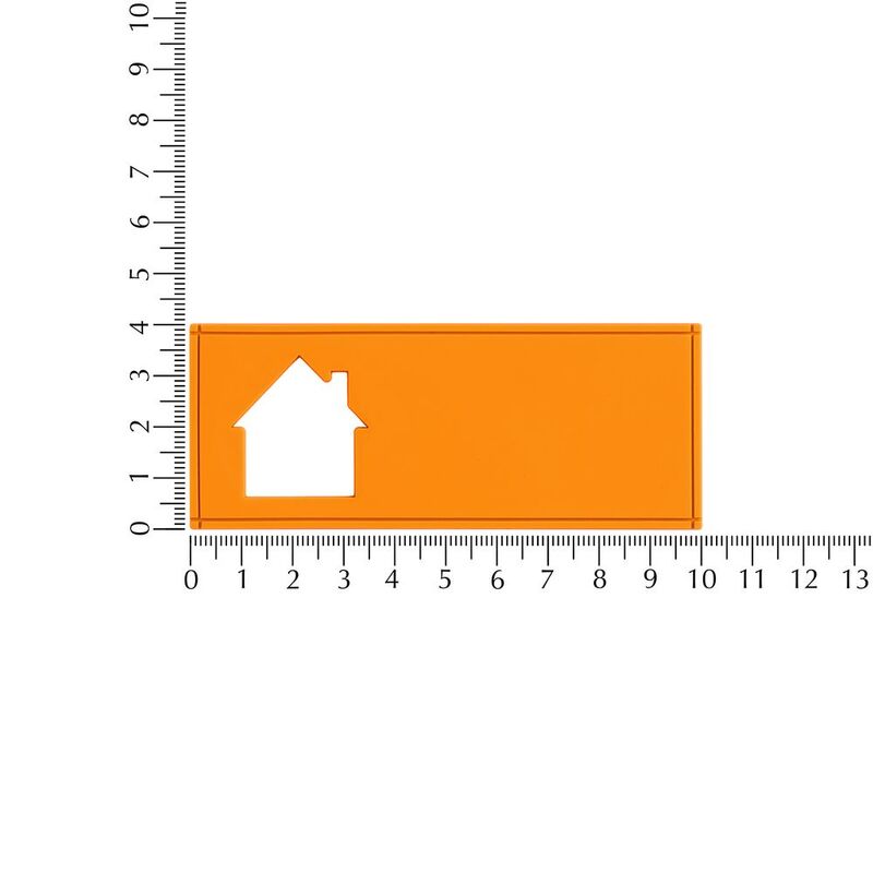 Лейбл из ПВХ с вырубкой &laquo;Дом&raquo;, оранжевый неон арт.17590.22