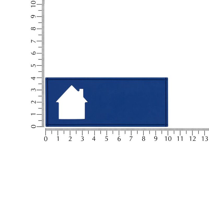 Лейбл из ПВХ с вырубкой &laquo;Дом&raquo;, синий арт.17590.44