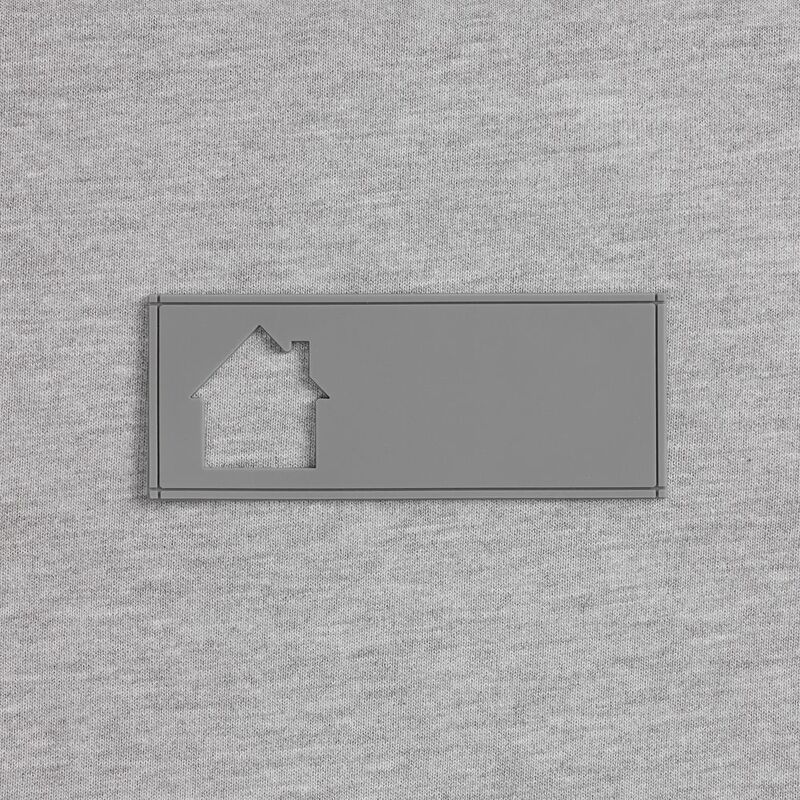 Лейбл из ПВХ с вырубкой &laquo;Дом&raquo;, серый арт.17590.10