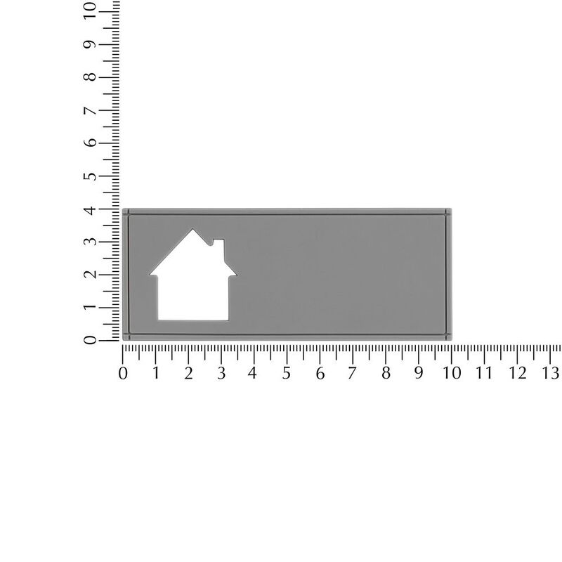 Лейбл из ПВХ с вырубкой &laquo;Дом&raquo;, серый арт.17590.10