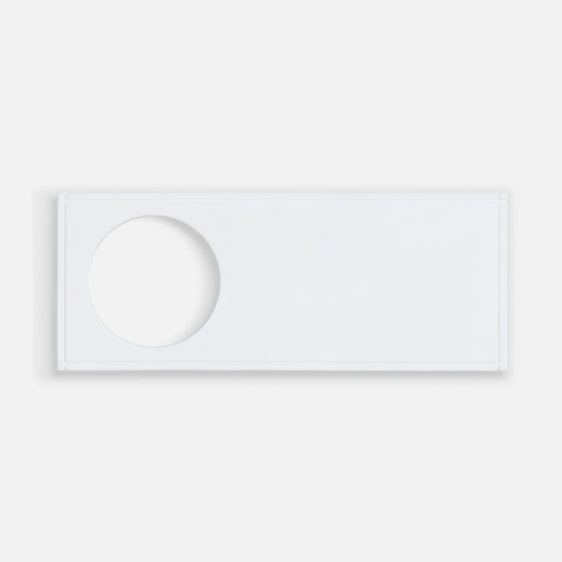 Лейбл из ПВХ с вырубкой &laquo;Круг&raquo;, белый арт.17593.60