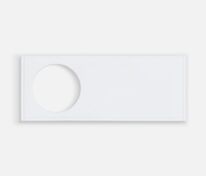 Лейбл из ПВХ с вырубкой &laquo;Круг&raquo;, белый арт.17593.60