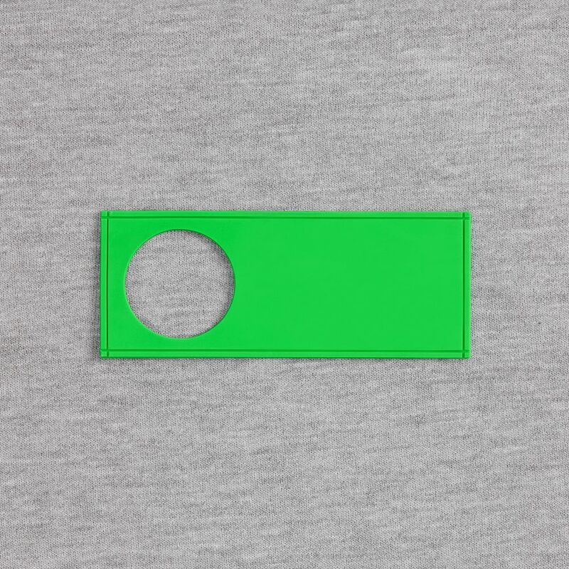 Лейбл из ПВХ с вырубкой &laquo;Круг&raquo;, зеленый неон арт.17593.94