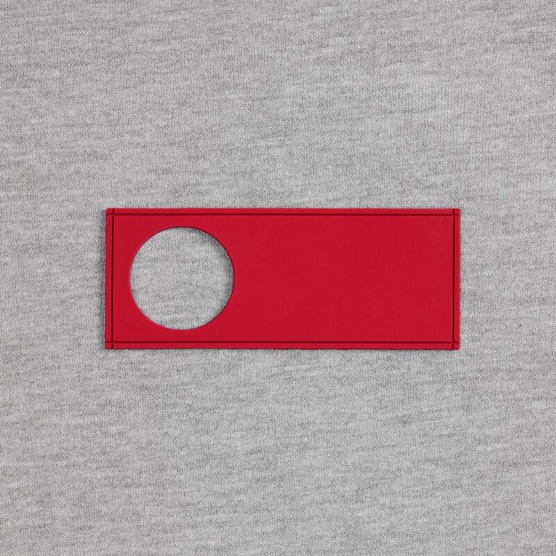 Лейбл из ПВХ с вырубкой &laquo;Круг&raquo;, красный арт.17593.50