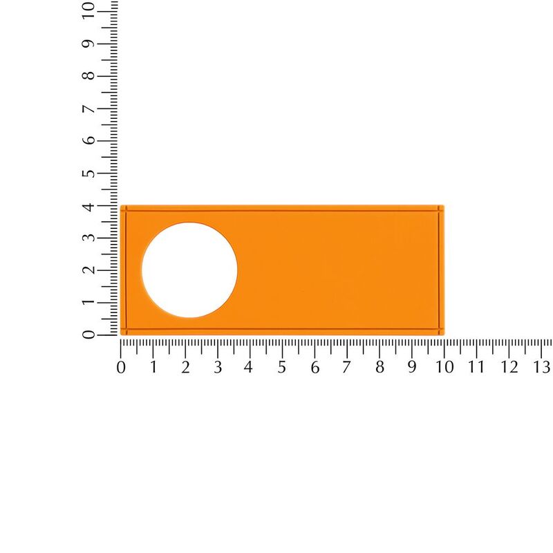 Лейбл из ПВХ с вырубкой &laquo;Круг&raquo;, оранжевый неон арт.17593.22