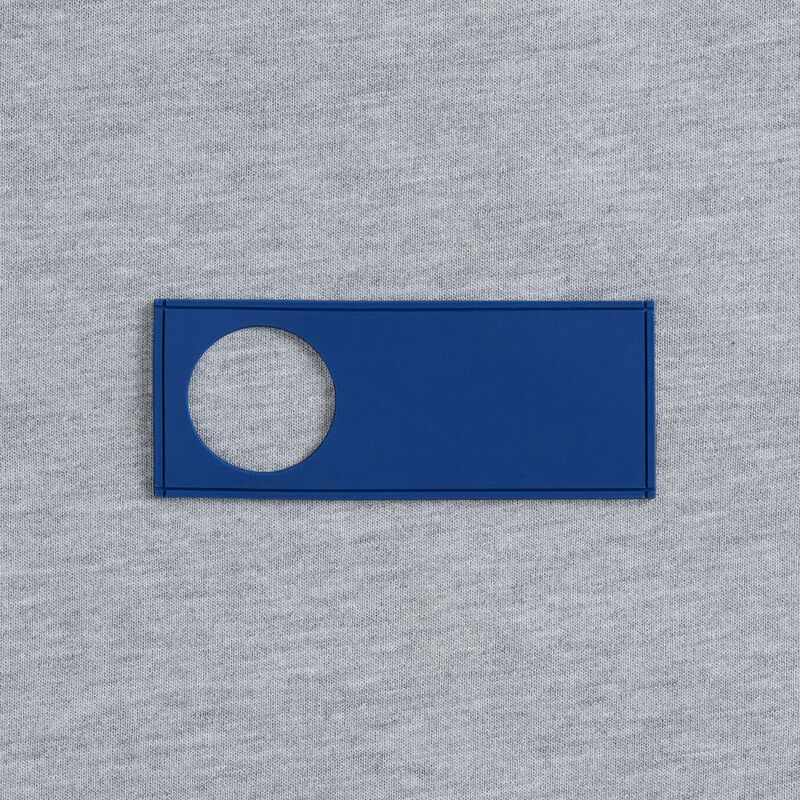 Лейбл из ПВХ с вырубкой &laquo;Круг&raquo;, синий арт.17593.44