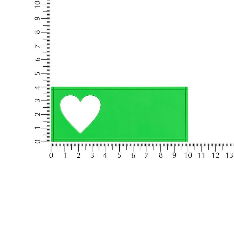 Лейбл из ПВХ с вырубкой &laquo;Сердце&raquo;, зеленый неон арт.17595.94