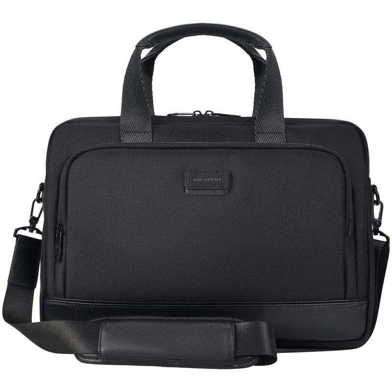 Сумка для ноутбука Santiago с кожаной отделкой, черная арт.17961.30