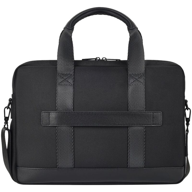 Сумка для ноутбука Santiago с кожаной отделкой, черная арт.17961.30