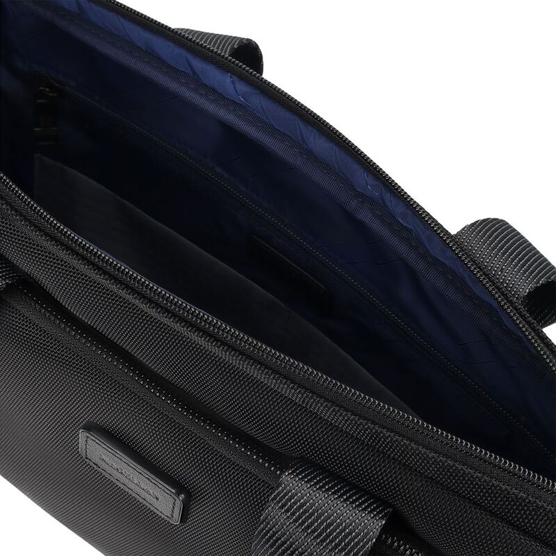 Сумка для ноутбука Santiago с кожаной отделкой, черная арт.17961.30