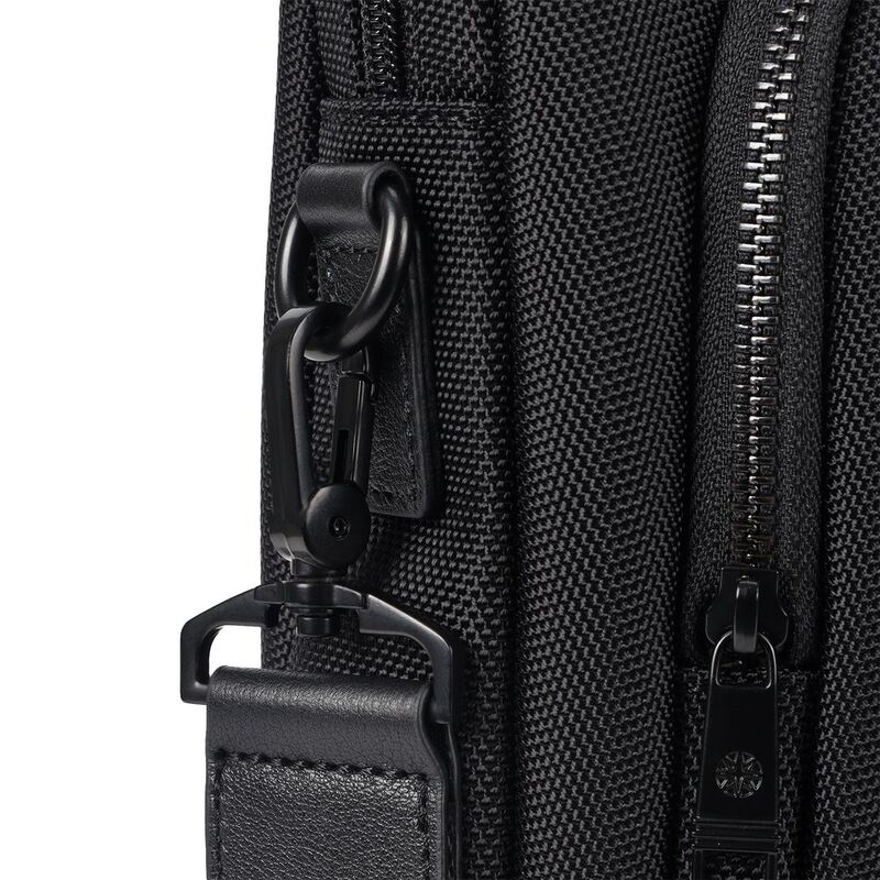 Сумка для ноутбука Santiago с кожаной отделкой, черная арт.17961.30