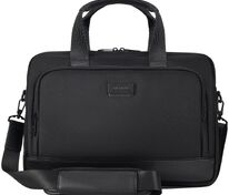 Сумка для ноутбука Santiago с кожаной отделкой, черная арт.17961.30