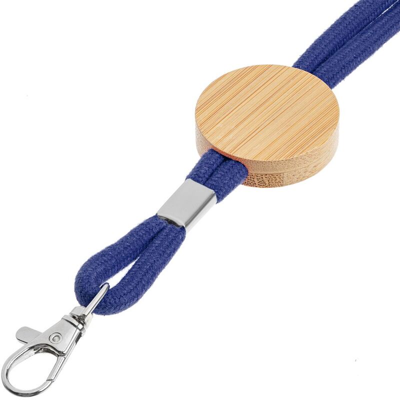 Шнурок для бейджа Tube Wood, синий арт.20382.40