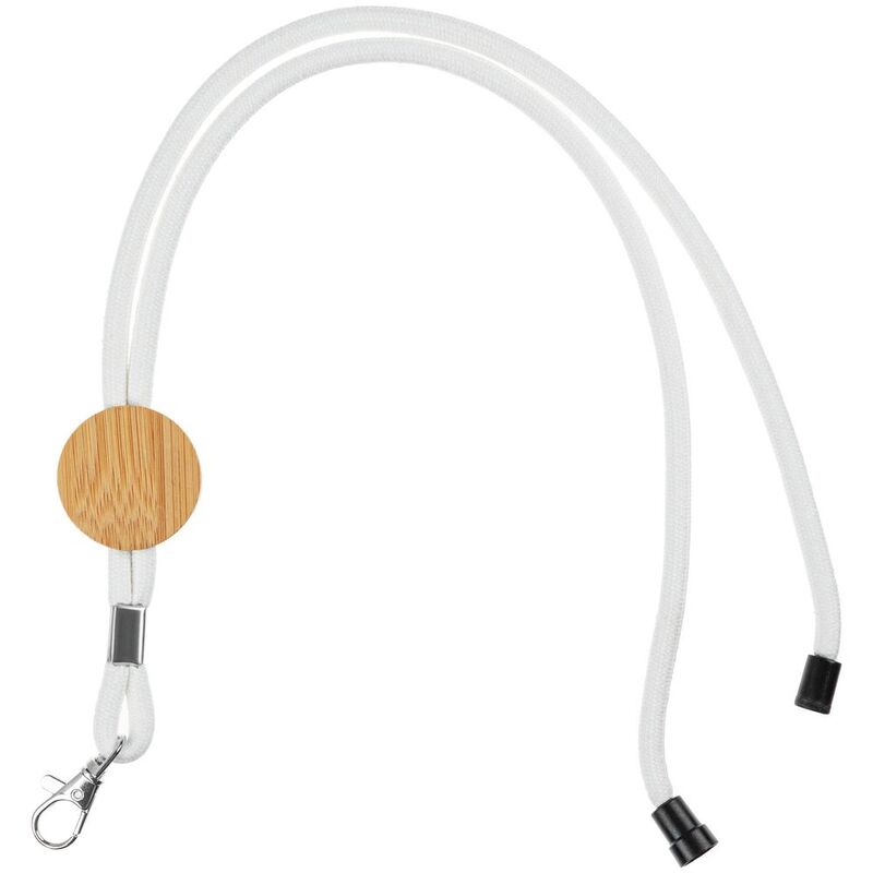 Шнурок для бейджа Tube Wood, белый арт.20382.60