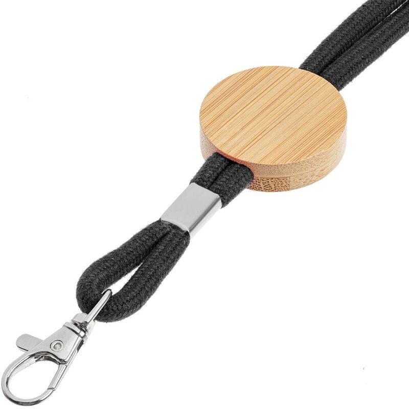 Шнурок для бейджа Tube Wood, черный арт.20382.30