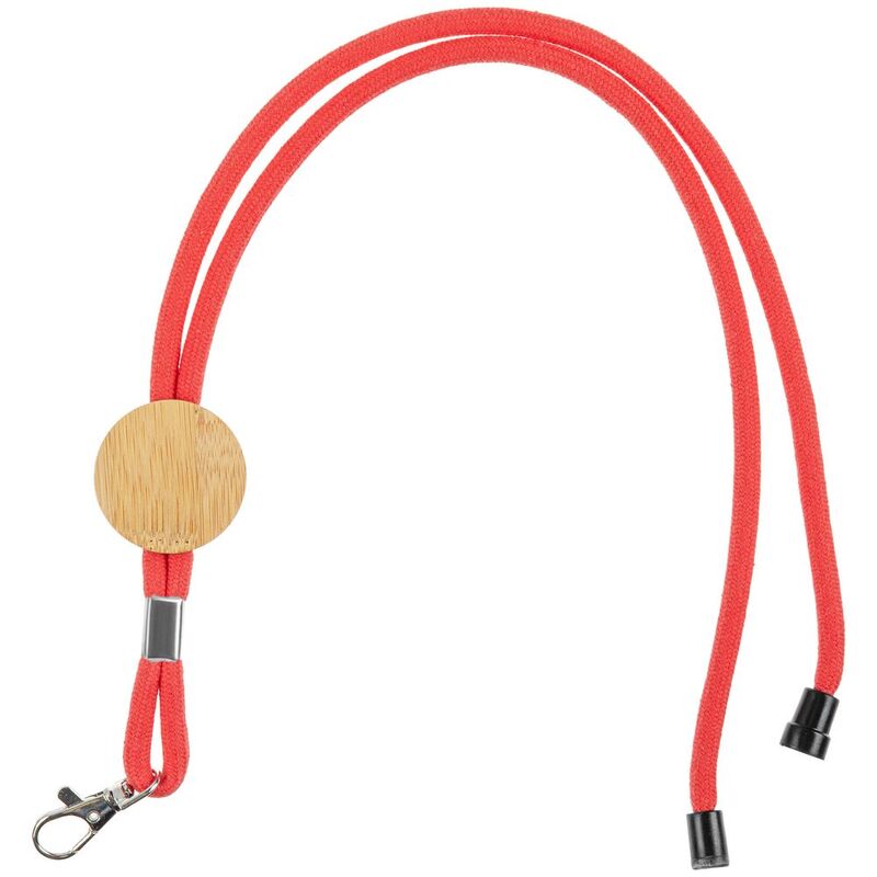 Шнурок для бейджа Tube Wood, красный арт.20382.50