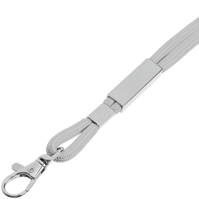 Шнурок для бейджа Tube Metal, серый арт.20383.10