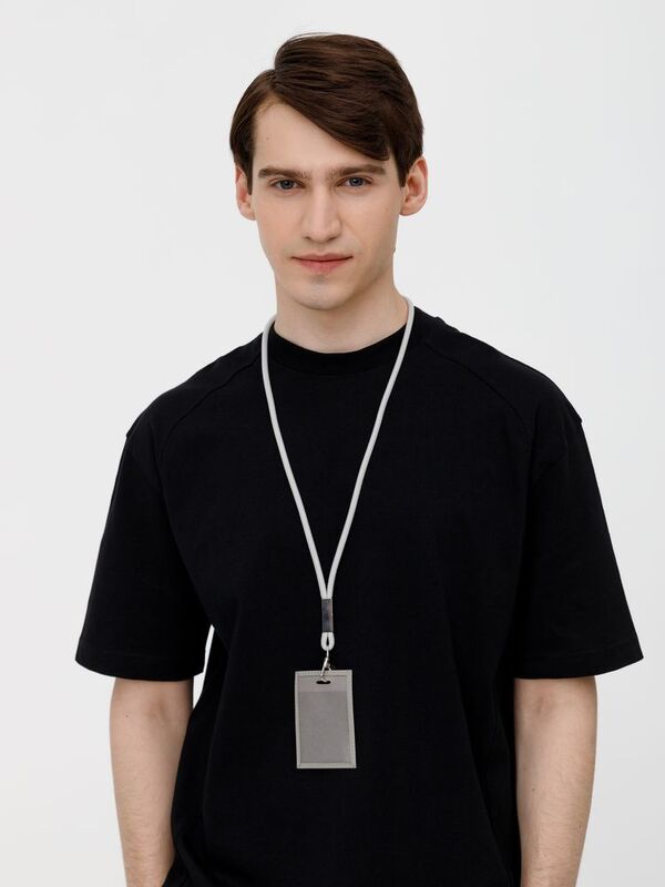 Шнурок для бейджа Tube Metal, серый арт.20383.10