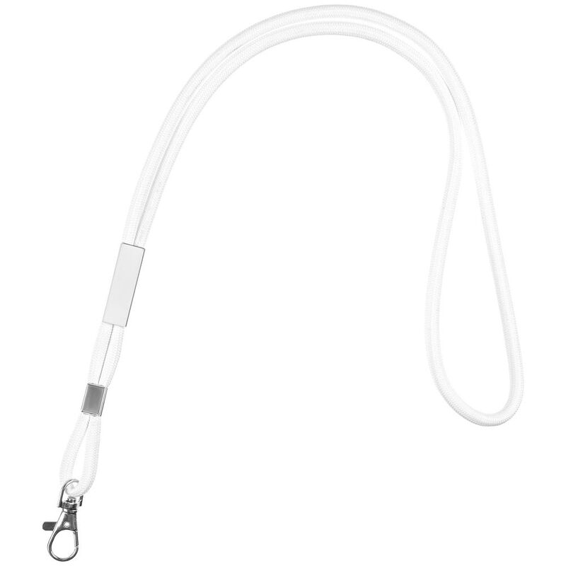 Шнурок для бейджа Tube Metal, белый арт.20383.60