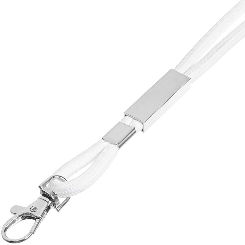 Шнурок для бейджа Tube Metal, белый арт.20383.60