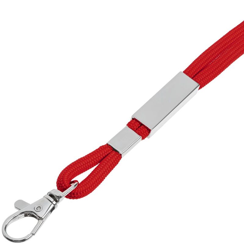Шнурок для бейджа Tube Metal, красный арт.20383.50