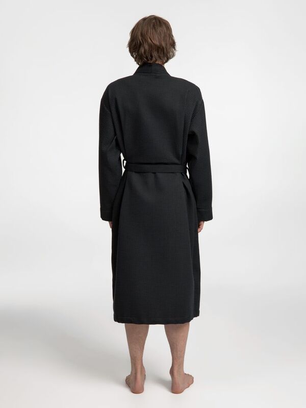 Халат вафельный Kimono, черный арт.17267.30