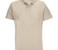 Рубашка поло унисекс Pulse, бежевая (льняная) арт.04502119