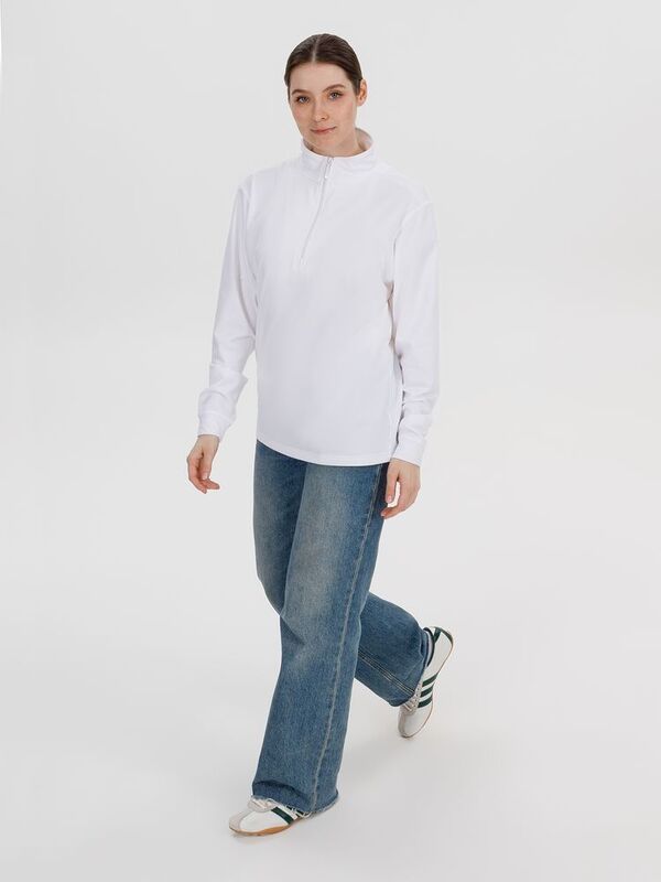 Свитшот на молнии Morfiss, белый арт.17970.60