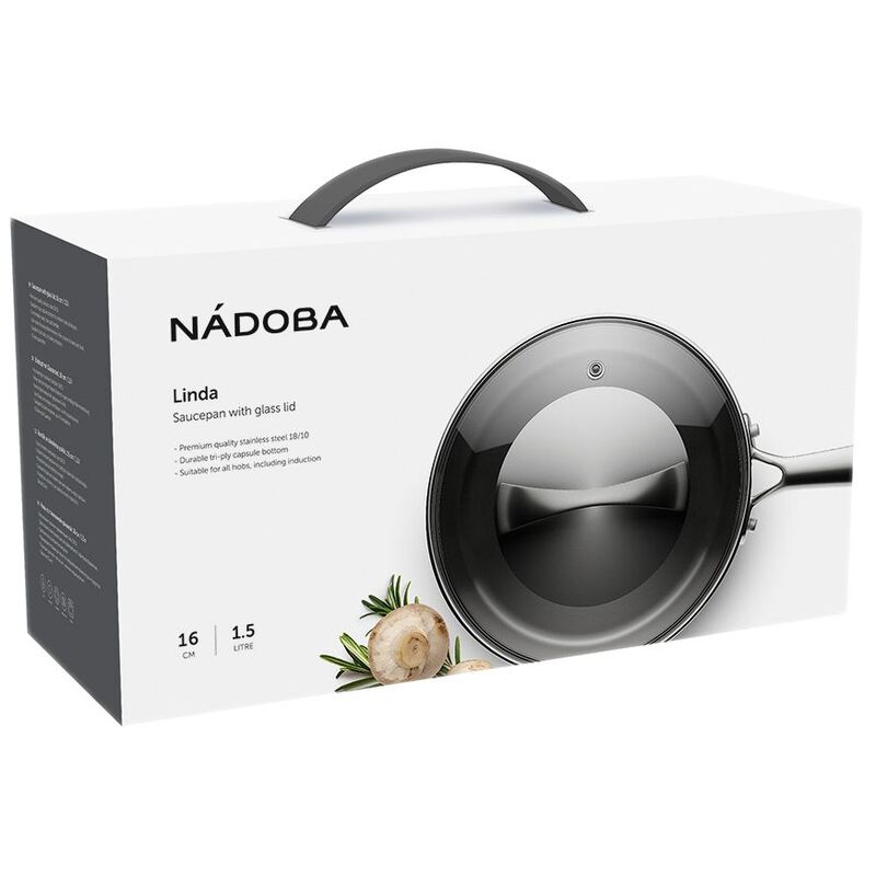 Ковш со стеклянной крышкой Linda арт.19423.00