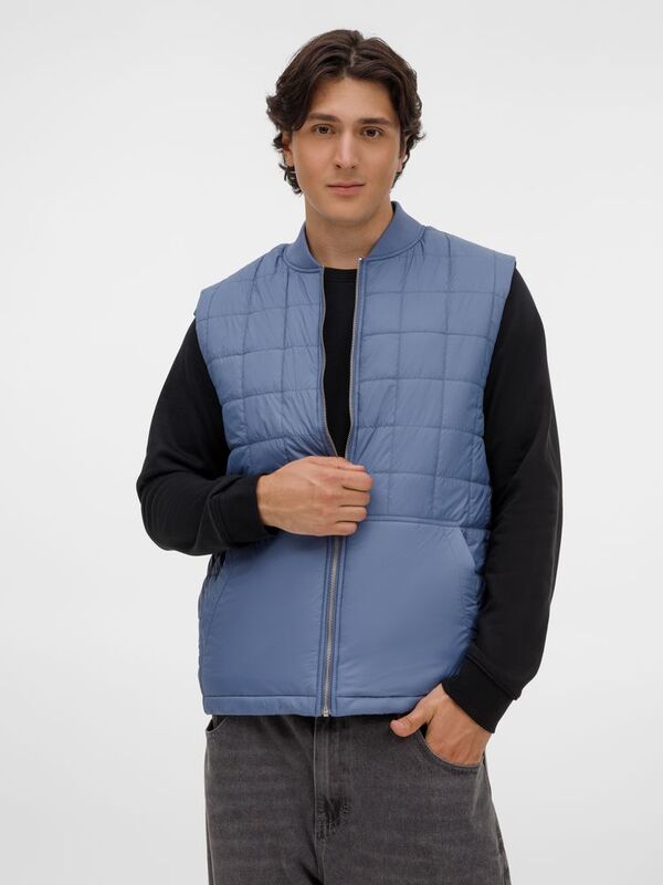 Жилет унисекс Warmbridge, синий (джинс) арт.18307.48