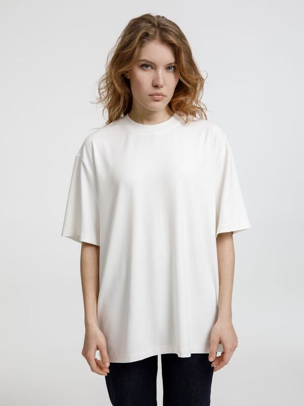 Футболка оверсайз унисекс Lavinia, белая арт.19416.60