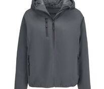 Куртка софтшелл с капюшоном женская Falcon Women, темно-серая арт.04450370