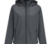 Куртка софтшелл с капюшоном женская Race Women, темно-серая арт.04448370