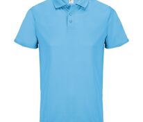 Рубашка поло унисекс Pitcher, ярко-бирюзовая арт.04442321