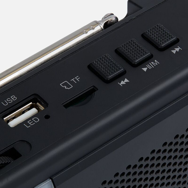 Bluetooth-колонка с радио Comradio, черная арт.17589.30