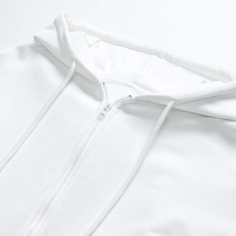 Толстовка унисекс оверсайз на молнии Zippy Terry, белая арт.19883.60