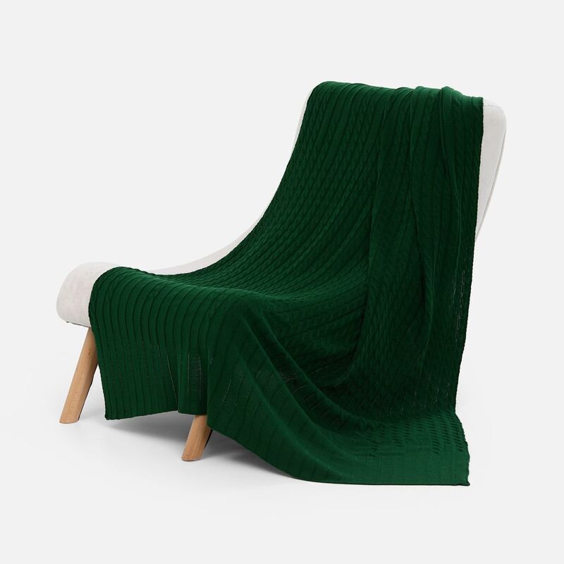 Плед Tressa, темно-зеленый арт.19622.91