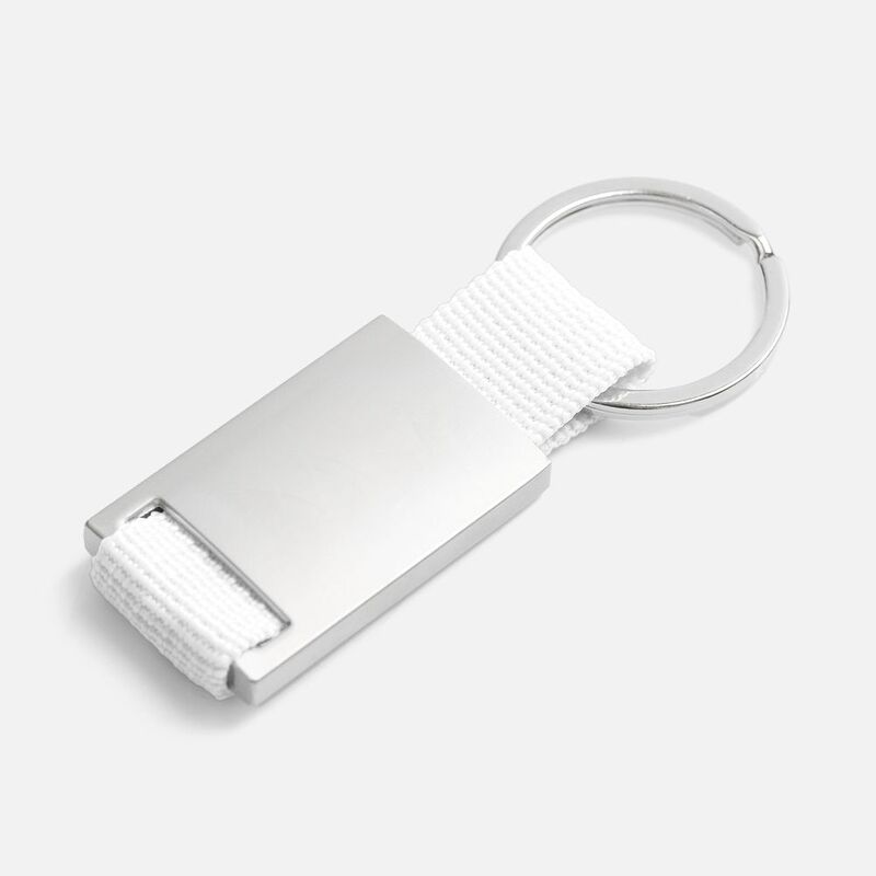 Брелок Inlet с тканевой вставкой, белый арт.18283.60