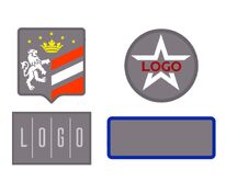 Шеврон из габардина Gabo M, серый арт.18312.10