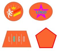 Шеврон из габардина Gabo L, оранжевый арт.18313.20