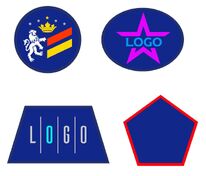 Шеврон из габардина Gabo L, синий арт.18313.44