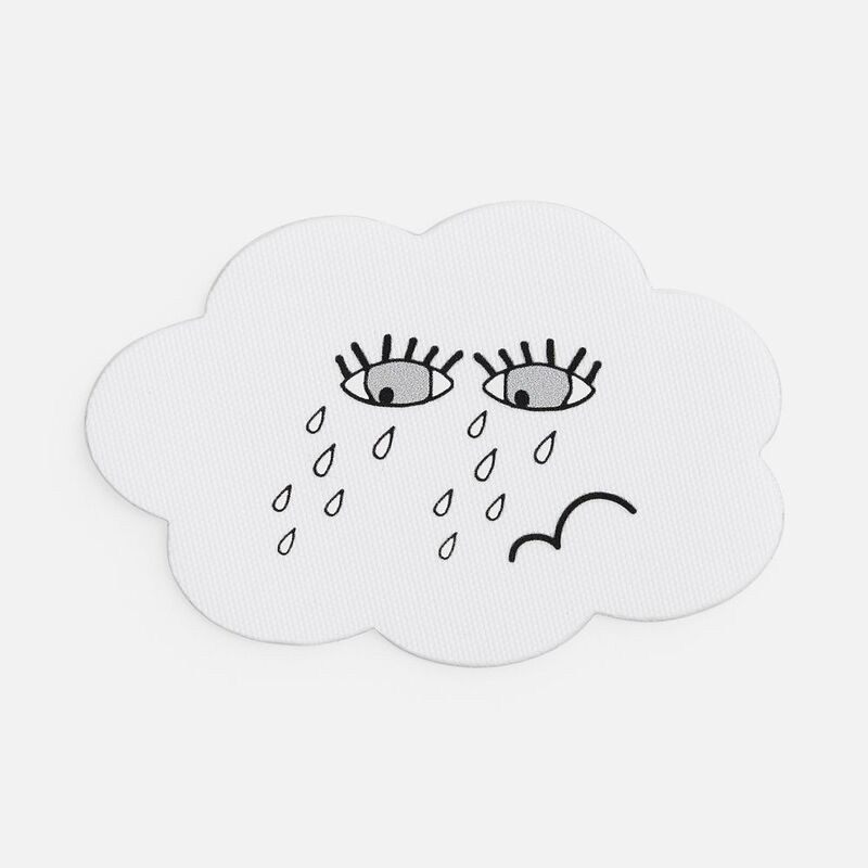 Наклейка тканевая Lunga Calum, L, белая арт.17865.60