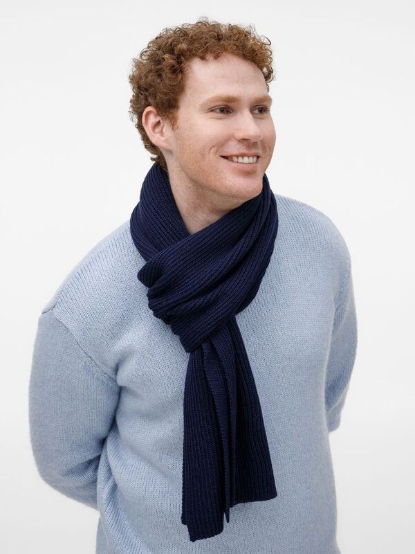 Шарф Nobilis Mono, темно-синий арт.19908.41