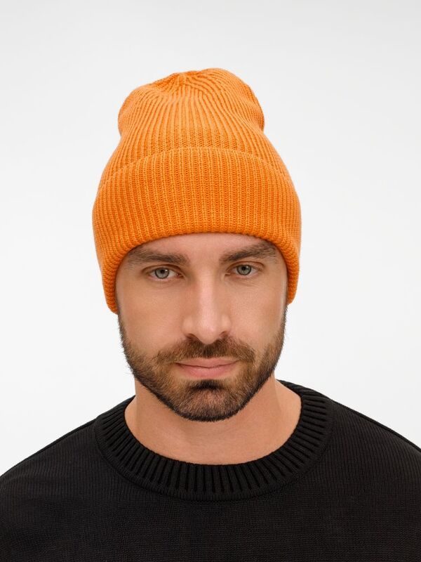 Шапка Nobilis Mono, оранжевая (абрикос) арт.19909.20