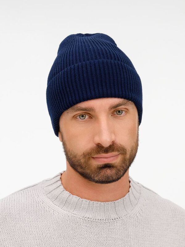 Шапка Nobilis Mono, темно-синяя арт.19909.41
